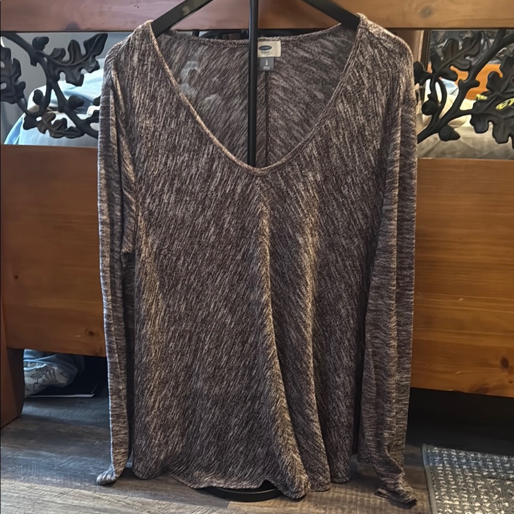 Women's Slouchy Heathered Long Sleeve Top